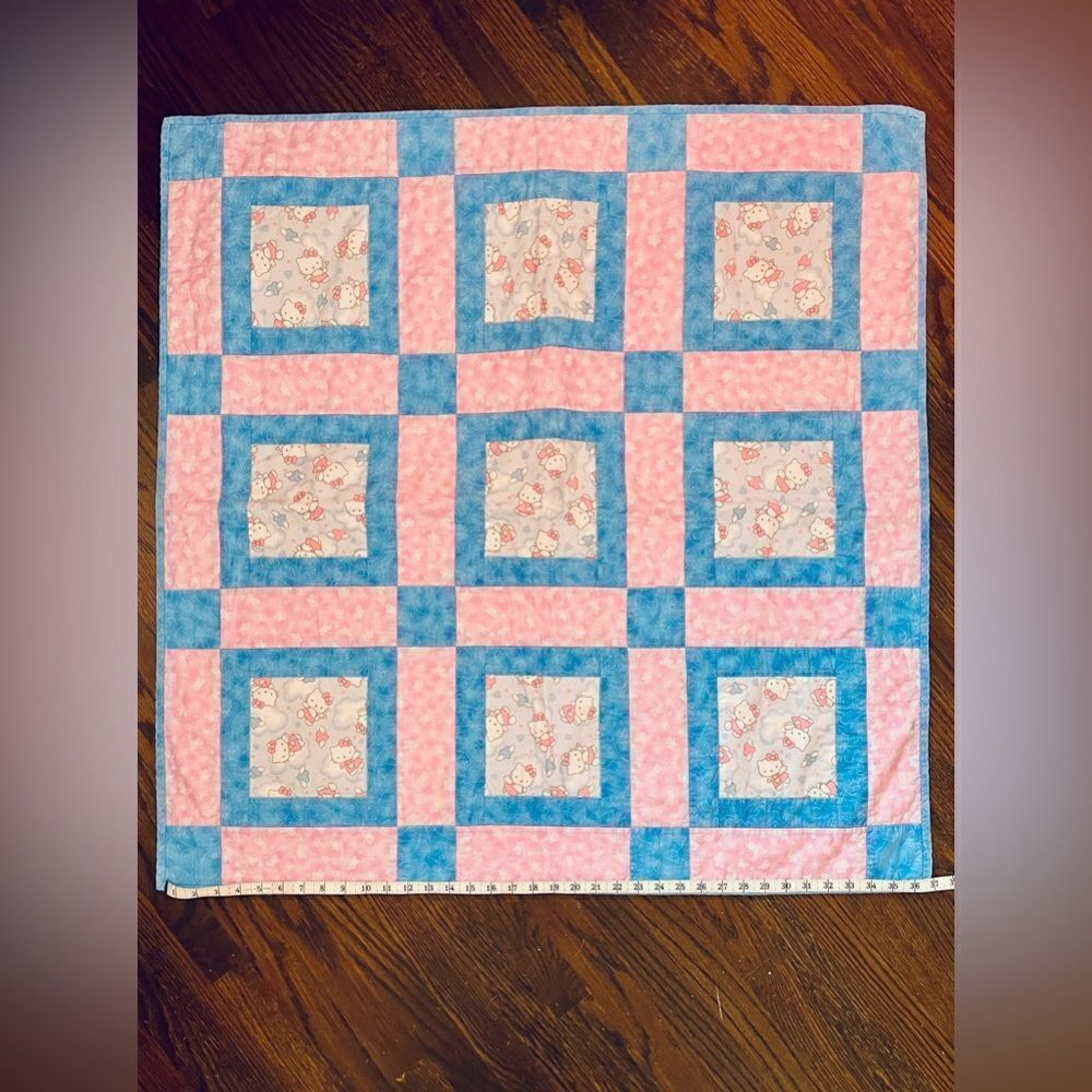 Hello Kitty Handmade Square Baby Quilt - Picture 5 of 6